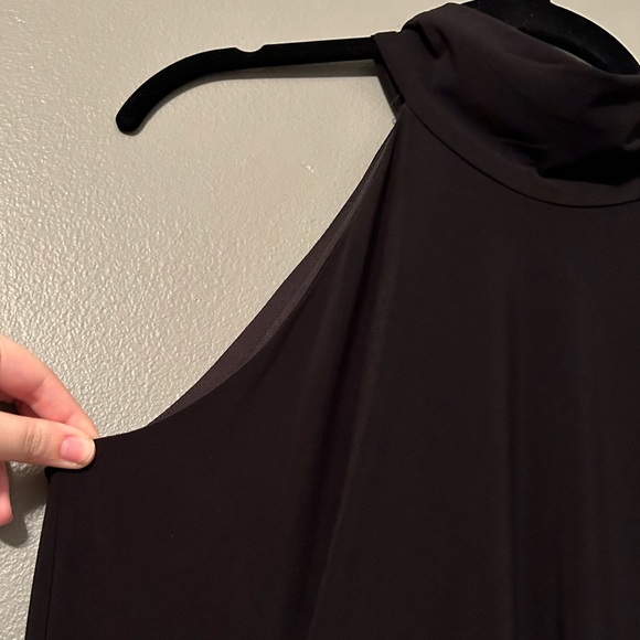 NWT Taylor Sz 12 Black Halter High Slit Maxi Dress! - Picture 8 of 15